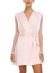 Flora Nikrooz Showstopper Wrap Robe, Womens, L, Pink