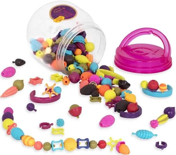 B. Toys Pop Snap Bead Jewelry DIY Jewelry Kit for Kids