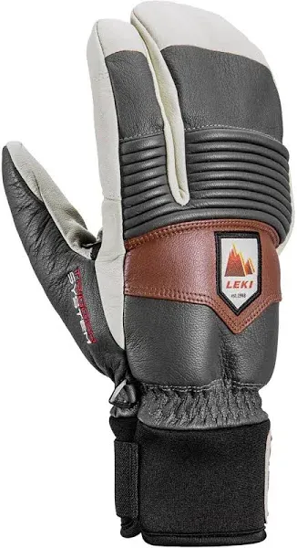 LEKI Patrol 3D Lobster Primaloft Gold Insulated Water-Resistant 3-Finger Gloves for Skiing, Snowboarding, & Cold Weather