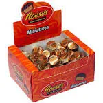 Reese's Peanut Butter Cups Miniatures Bulk Box, Milk Chocolate, 105 Pieces, 32.55 oz Box