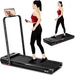 Rhythm Fun Foldable Treadmill, 300 lb Capacity Walking Pad 2.5HP Treadmill Under Desk, Portable Treadmill for Home and Office, Folding Treadmill 2 in