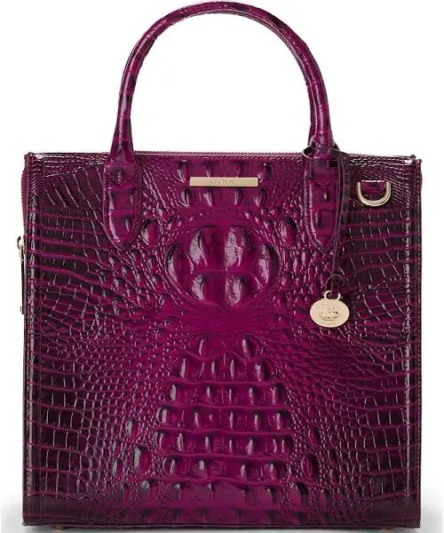 Brahmin Caroline Embossed Leather Satchel