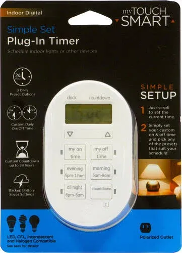 GE MyTouchSmart Indoor Plug-in Digital Timer