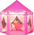 Wilwolfer Princess Castle Play Tent for Girls Large Kids Play Tents Hexagon Play