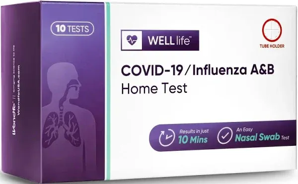 Welllife COVID-19/Influenza A&B Home Test Flu A/B and COVID-19