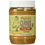 Trader Joes Organic Peanut Butter Creamy Salted Valencia 1 lb Case of 4