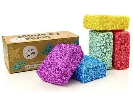 Impresa Monkey Foam from The Original Monkey Noodle 5 Giant Blocks, Squishy Sensory Toys for Kids with Unique Needs Fosters Creativity, Fun Play Foam, Great for Classrooms, Home, & Playtime Ages 3+