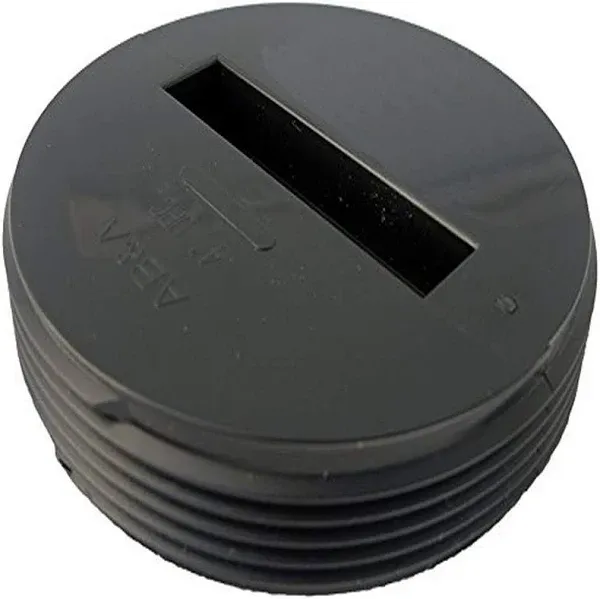 Lasco 33-3298 Countersunk Slotted ABS Black Plastic Cleanout Plug