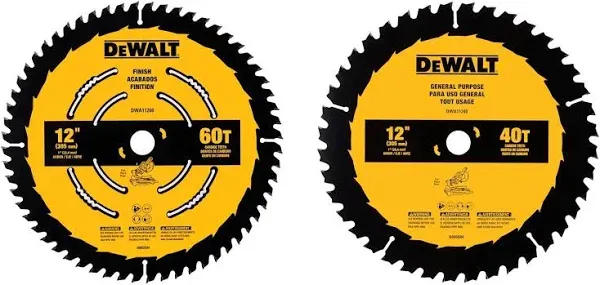 DeWalt DWA112CMB Circular Saw Blades Combo Pack, 12 inch