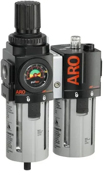 ARO C38341-600-VS Air Filter-Regulator-Lubricator Combination, 1/2" NPT