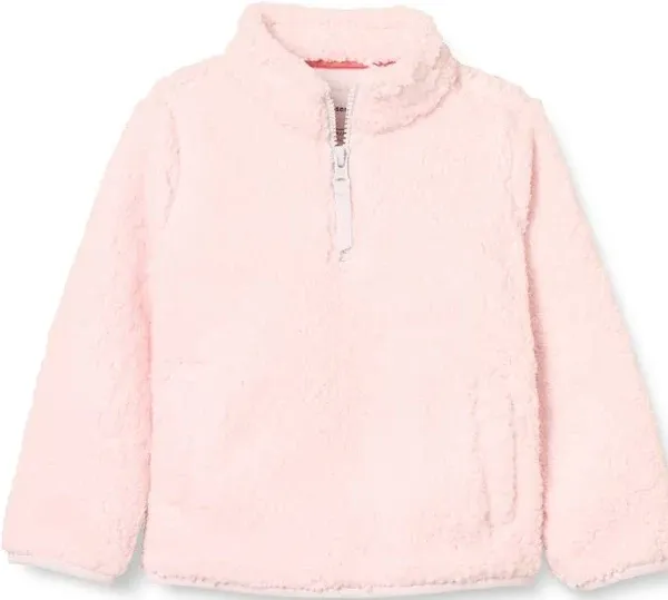 Amazon Essentials Girls' Sherpa Fleece Quarter-Zip Jacket