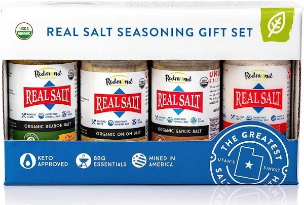 Redmond Real Sea Salt - Natural Unrefined Organic Gluten Free, Seasoning Set (1 Pack)