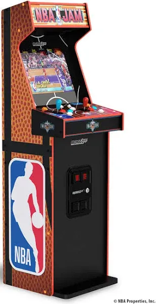 ARCADE1UP NBA Jam Deluxe 2-Player Control Panel Arcade Machine, Built for Your Home, 5 Foot Tall Cabinet with 3 Classic Games