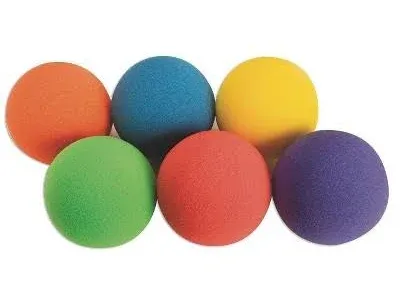 S&S Worldwide Spectrum Light Foam Ball Set, 7" Uncoated Balls in Assorted Colors. Set of 6. Super Light Weight, Safe for Indoor and Outdoor Play.