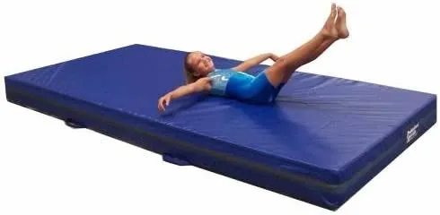 Team Sports Gymnastics 4&#034; Skill Throw Landing Mats 4&#039;x8&#039;, Blue Vinyl!