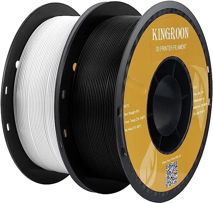 Kingroon PLA Plus（PLA+）3D Printer Filament, 10 Rolls, Dimensional Accuracy +/- 0.03 mm, 10kg Spool(22lbs), 1.75 mm, Black