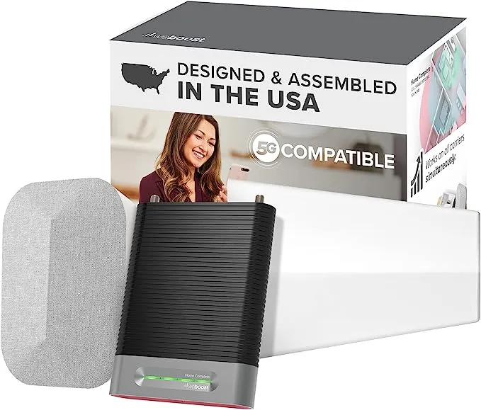 weBoost Home MultiRoom - Cell Phone Signal Booster | Boosts 4G LTE & 5G up to 5,000 sq ft for all U.S. Carriers - Verizon, AT&T, T-Mobile & more | Made in the U.S. | FCC Approved (model 470144)