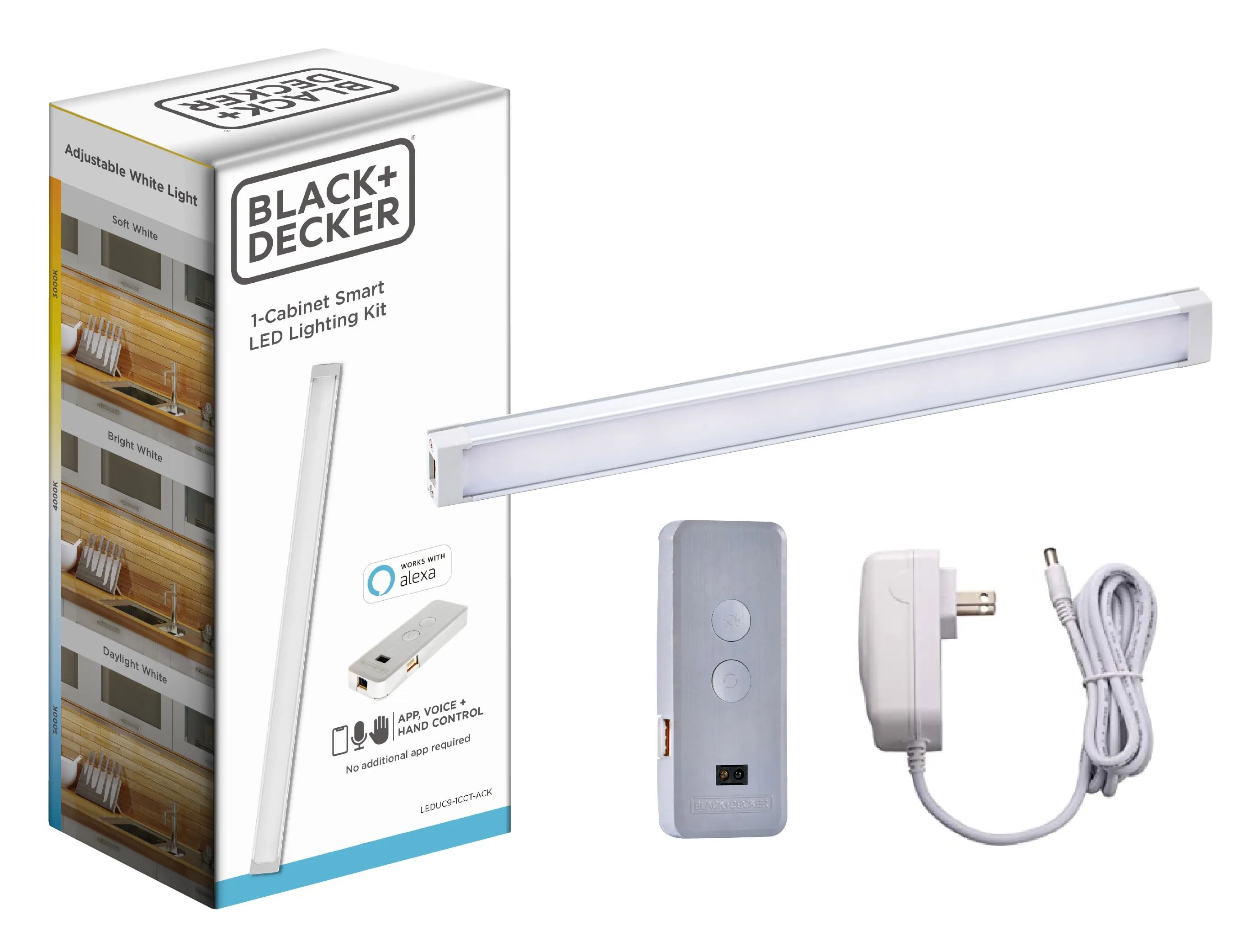 BLACK+DECKER Smart Under Cabinet Lighting LEDUC9-1CCT-ACK