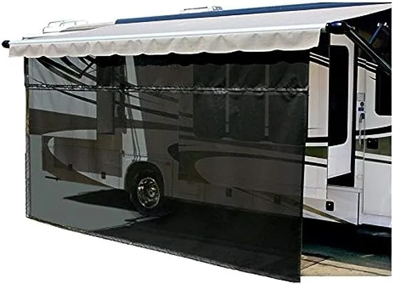 CAREFREE 701908ACD Black 19' x 8' Drop RV Awning EZ ZipBlocker