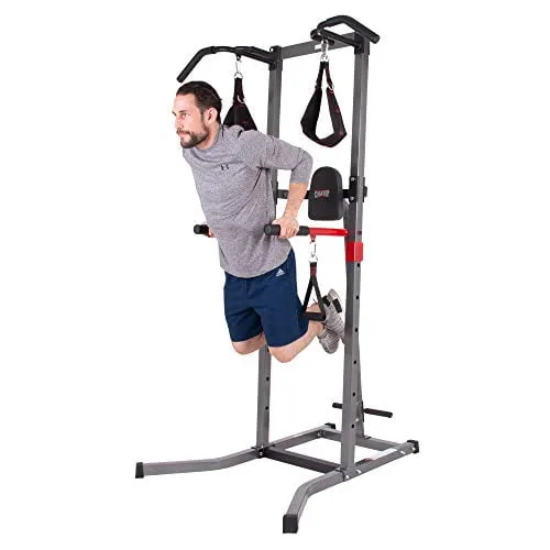 Body Champ VKR2078 5-in-1 Power Tower and Dip Station, Home Gym Equipment