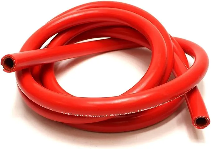 HPS High Temp 3/8&quot; ID (9.5mm) Reinforced Silicone Heater Hose Red - 10 Feet Roll