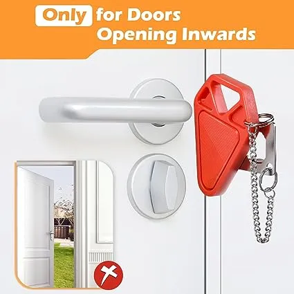 Travel Door Lock for Hotel Rooms Apartment Locks Home Security Defender Door Lock Latch Extra Door Locker from Inside Hotel Safety Door Locks for Travelers Portable Lock for Door Security Devices