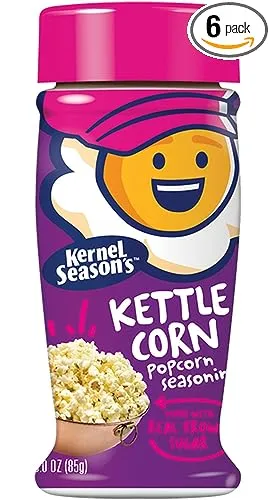 Kernel Season&#039;s Popcorn Seasoning, Kettle Corn, 3 Ounce (Pack of 6)