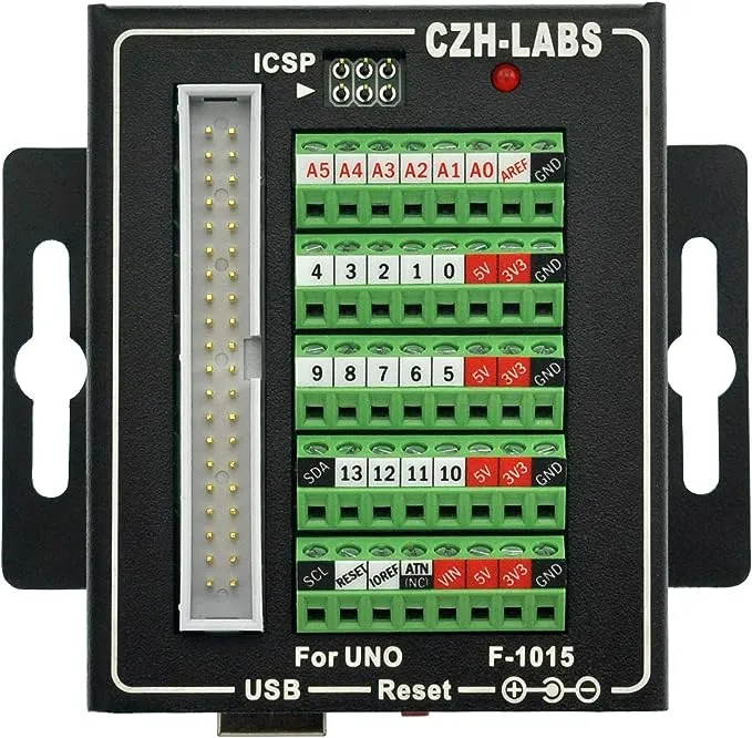 UNO Screw Terminal Block Breakout Module with Aluminum Enclosure, for UNO R3.