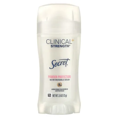 Secret Clinical Strength Antiperspirant and Deodorant for Women Invisible Solid Powder Protection 2.6 Oz