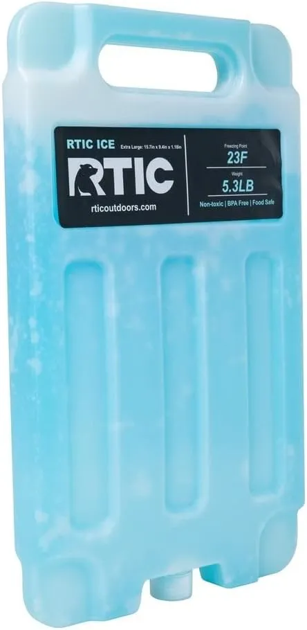 RTIC Refreezable Reusable Cooler Ice Packs Cold Ice Chest Pack Long-Lasting Break-Resistant for Food, Drink, Travel and Storage, 2 Pack 