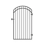 Nuvo Iron DGI0141 Diamond w/Ex. Rail Arched (Designed for 48" Openings) Hardware Incl Gate, 45" x 68", Black