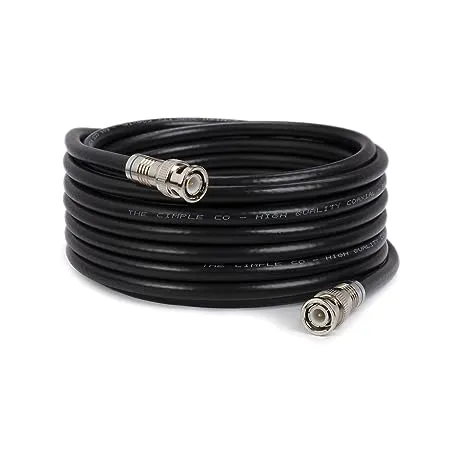 HD SDI Cable - Black Coaxial BNC Male to Male 200ft - 75 Ohm 3Gbps