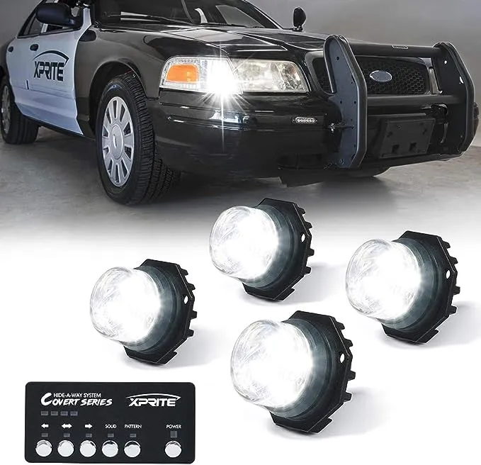 Hide A Way Emergency Hazard Warning Strobe Light Kit Single Color Driving Lamps