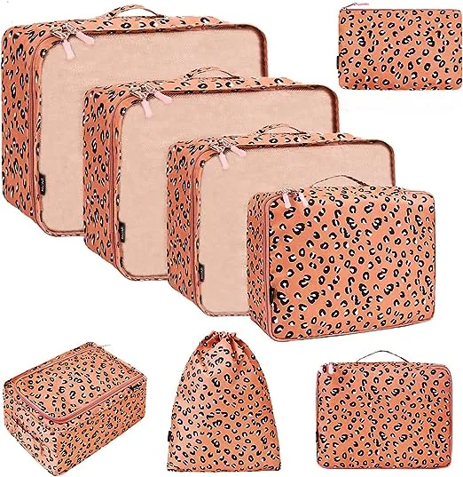 Packing Cubes Luggage Packing Organizers with Laundry Bag and Shoe Bag (8Set)