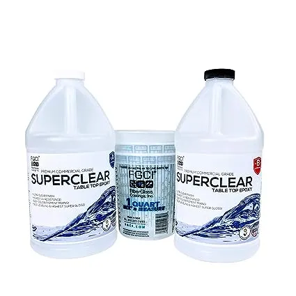 Table Top Epoxy Resin Superclear 1 Gallon | 128 oz Cup Kit, Anti-Yellow Highest UV Impact Resistance, Food Grade Safe, Ultra Crystal Clear Gloss,