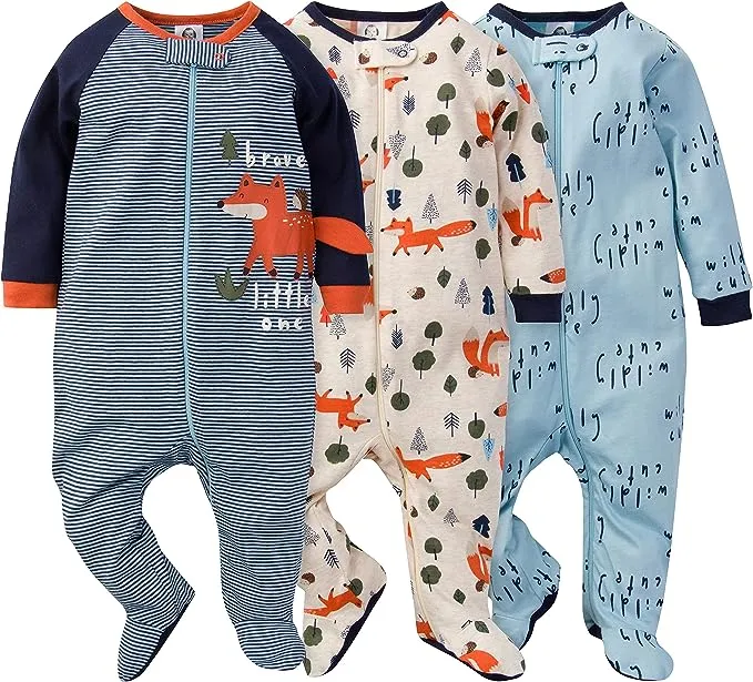 Gerber 3-Pack Baby boys Bear Sleep 'N Plays