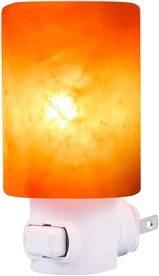 Original Salt Lamp Air Purifying Night Light 360 Rotatable Plug 15W Bulb Natural