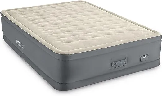 Intex PremAire II Fiber-Tech Elevated Air Mattress with Built In Pump, Queen