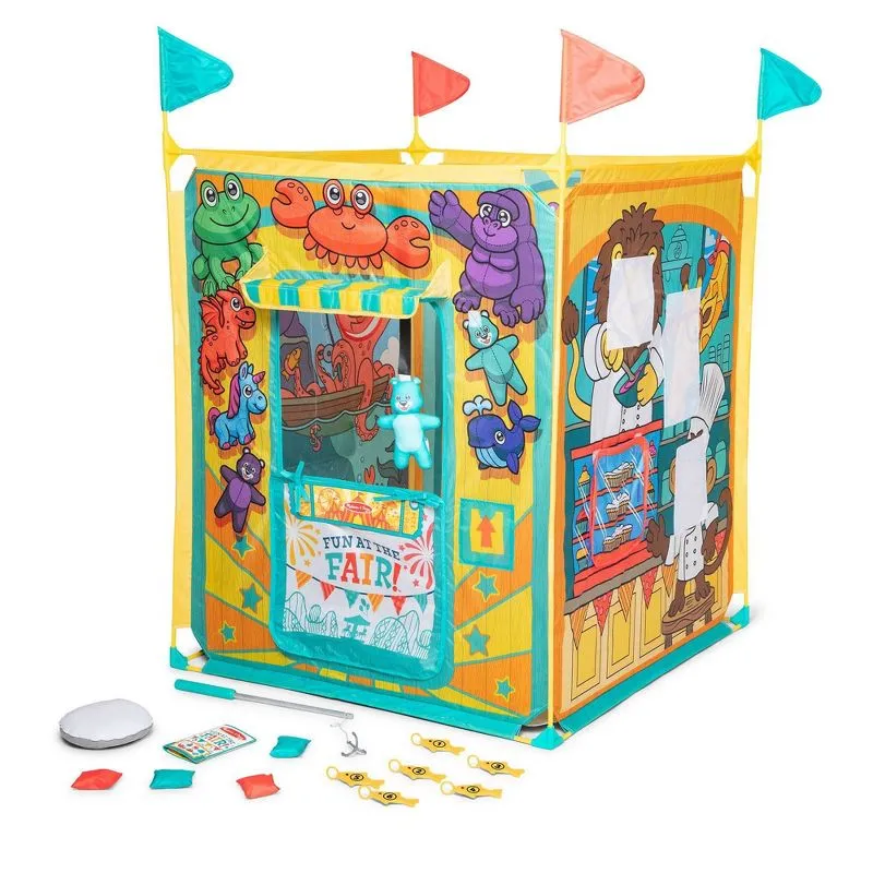 Melissa &amp; Doug Fun at the Fair! Game Center Play Tent - 4 Sides of Activities