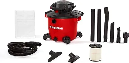 CRAFTSMAN CMXEVBE17607 16 Gallon 6.5 Peak HP Wet/Dry Vac with Detachable