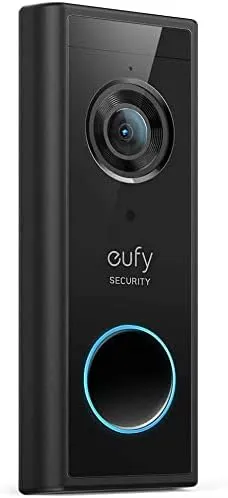 eufy Security Wired 2K Video Doorbell.2K Resolution,Real-Time Response, No Monthly Fees, Secure Local Storage,Ready for Any Weather,Free Wireless Electronic Chime(Requires Existing Doorbell Wires)