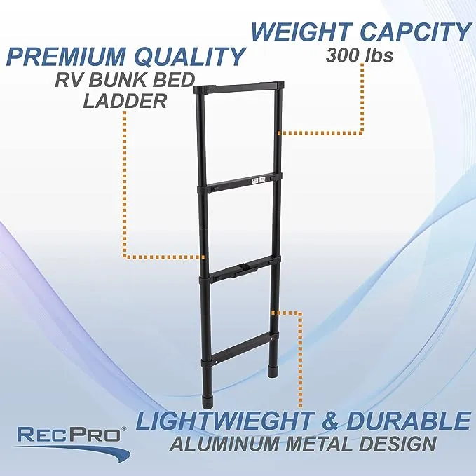 RecPro RV Telescoping Bunk Bed Ladder 52&#034; Collapsible Extension Ladder