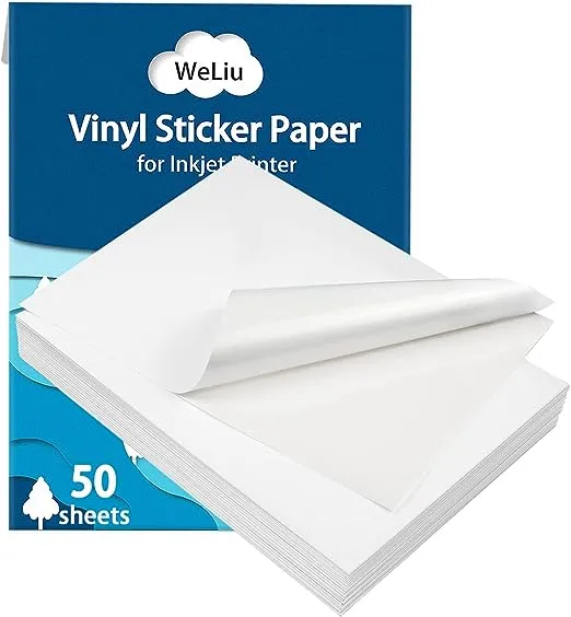 We Liu Premium Printable Vinyl Sticker Paper for Inkjet Printers