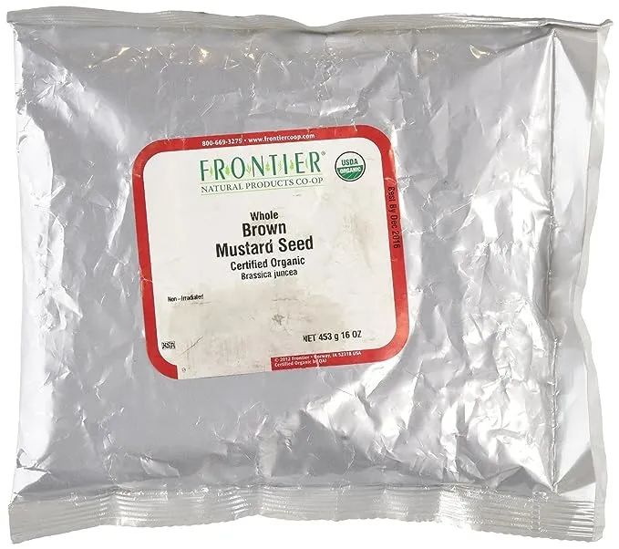 Frontier Natural Products Whole Organic Brown Mustard Seed - 1 lb packet