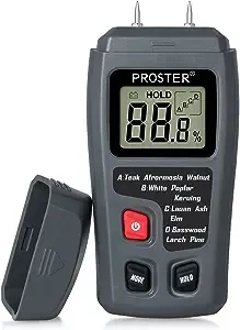 Proster Digital Wood Moisture Meter Handheld LCD Moisture Tester Damp Moisture T