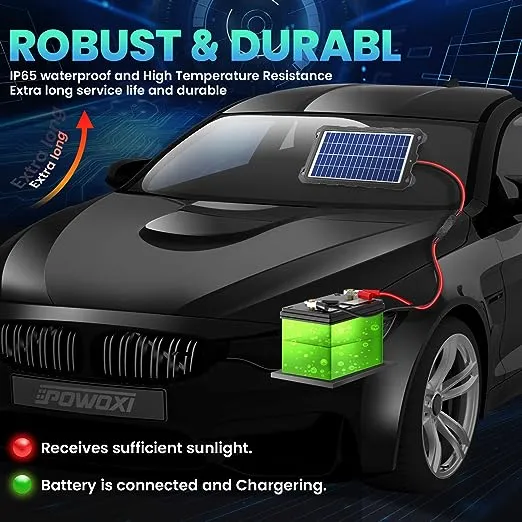 POWOXI 7.5W Solar Battery Charger