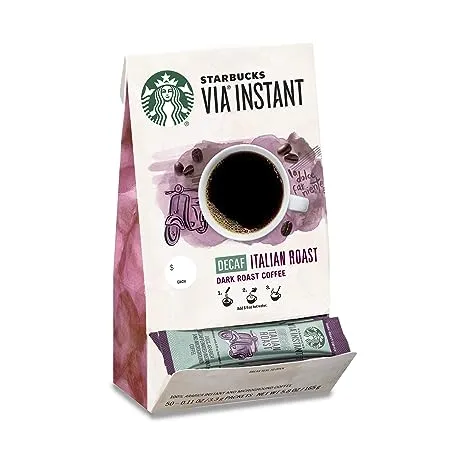 Starbucks Via Instant Coffee, Dark Roast, Italian Roast, Packets - 8 pack, 0.11 oz packets