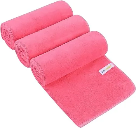 SINLAND Microfiber Gym Towels Sports Fitness Workout Sweat Towel Super Soft and Absorbent 3 Pack 16 Inch X 32 Inch