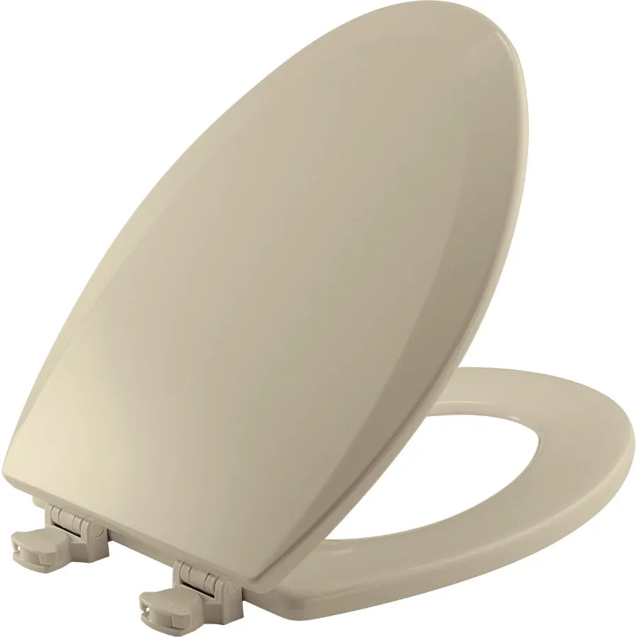 Bemis 1500EC Elongated White Wood Toilet Seat