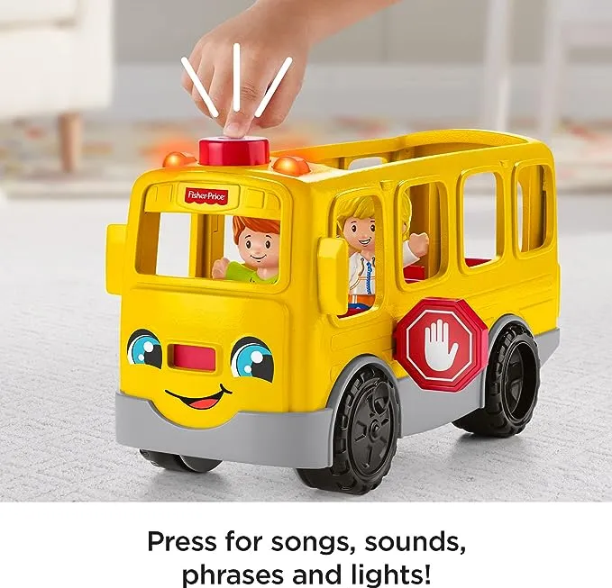 Little People Musical Toddler Toy Sit with Me School Bus with Lights Sounds for Ages 1+ Years